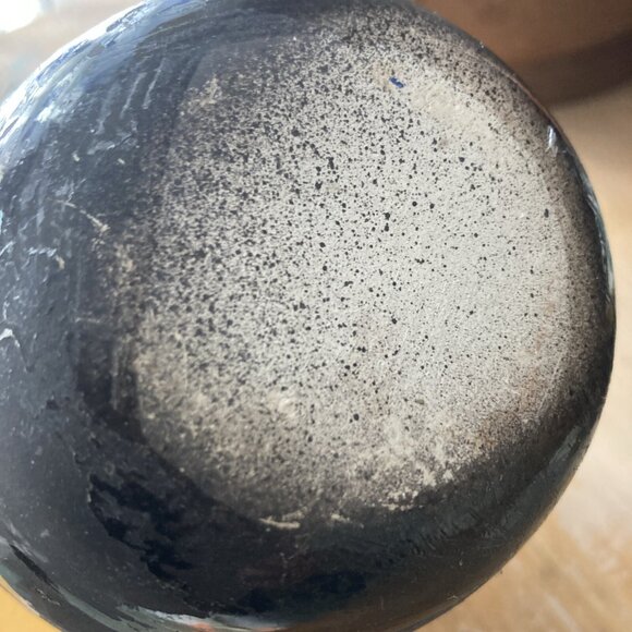 NAVAJO Carved Elk Vase Southwestern Signed Decoupage Hand Painted Pottery - Picture 6 of 16